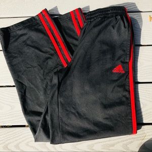 Adidas Red and Black Sweatpants